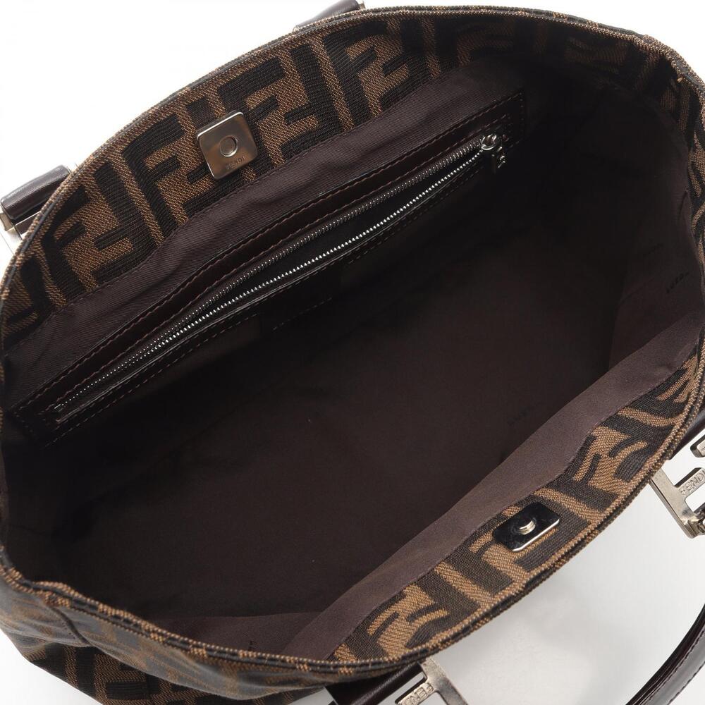 Fendi Zucca Tote Bag Canvas Leather Brown - Picture 3 of 9